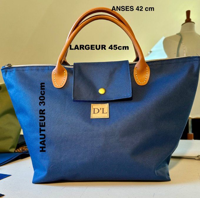 SAC TOILE AZUR