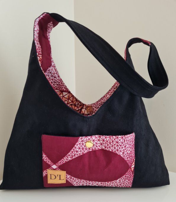 PORTÉ EPAULE NOIR ET WAX