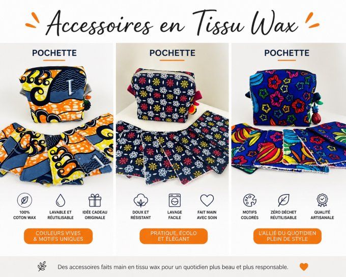 POCHETTES ET 7 LINGETTES