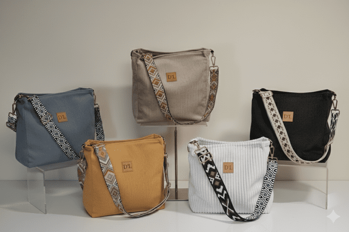 SAC VELOURS MOUTARDE/CAMEL