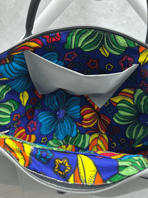 SAC TOILE GRIS CLAIR