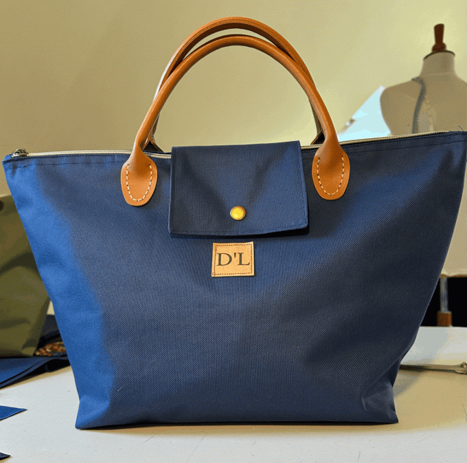 SAC TOILE AZUR